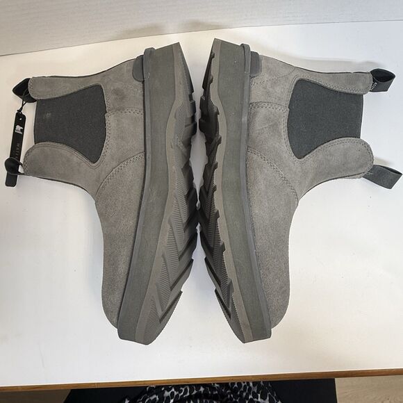 Sorel Men’s Hi Line Waterproof Suede Chelsea Ankle Grey Boots Sz 8.5 New - Picture 3 of 9